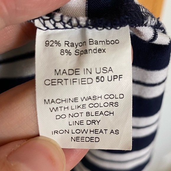 Mott 50 Hvar Dress Striped SPF 50 Sun Protective Long Sleeve Dress Size Medium - Picture 4 of 7